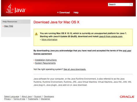 Java for mac mojave